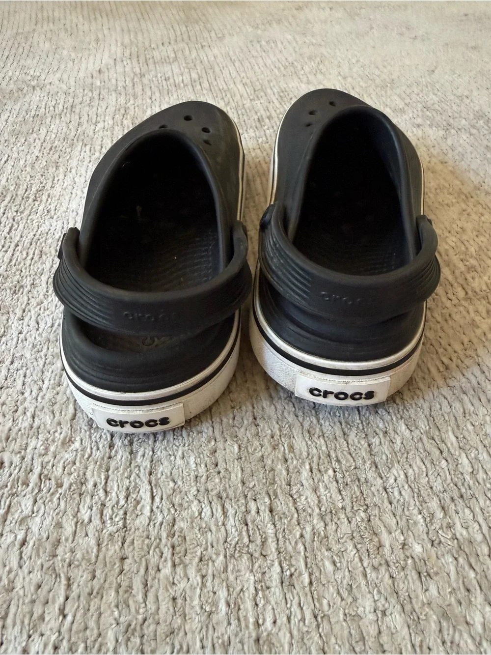 Crocs Crocband Black Platform Clogs Shoes Juniors Size J3